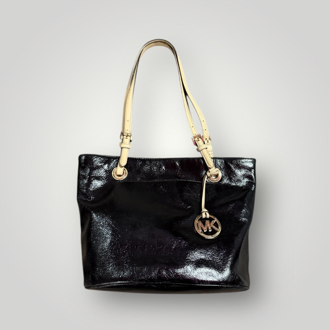 Black Michael Kors Patent Leather Tote